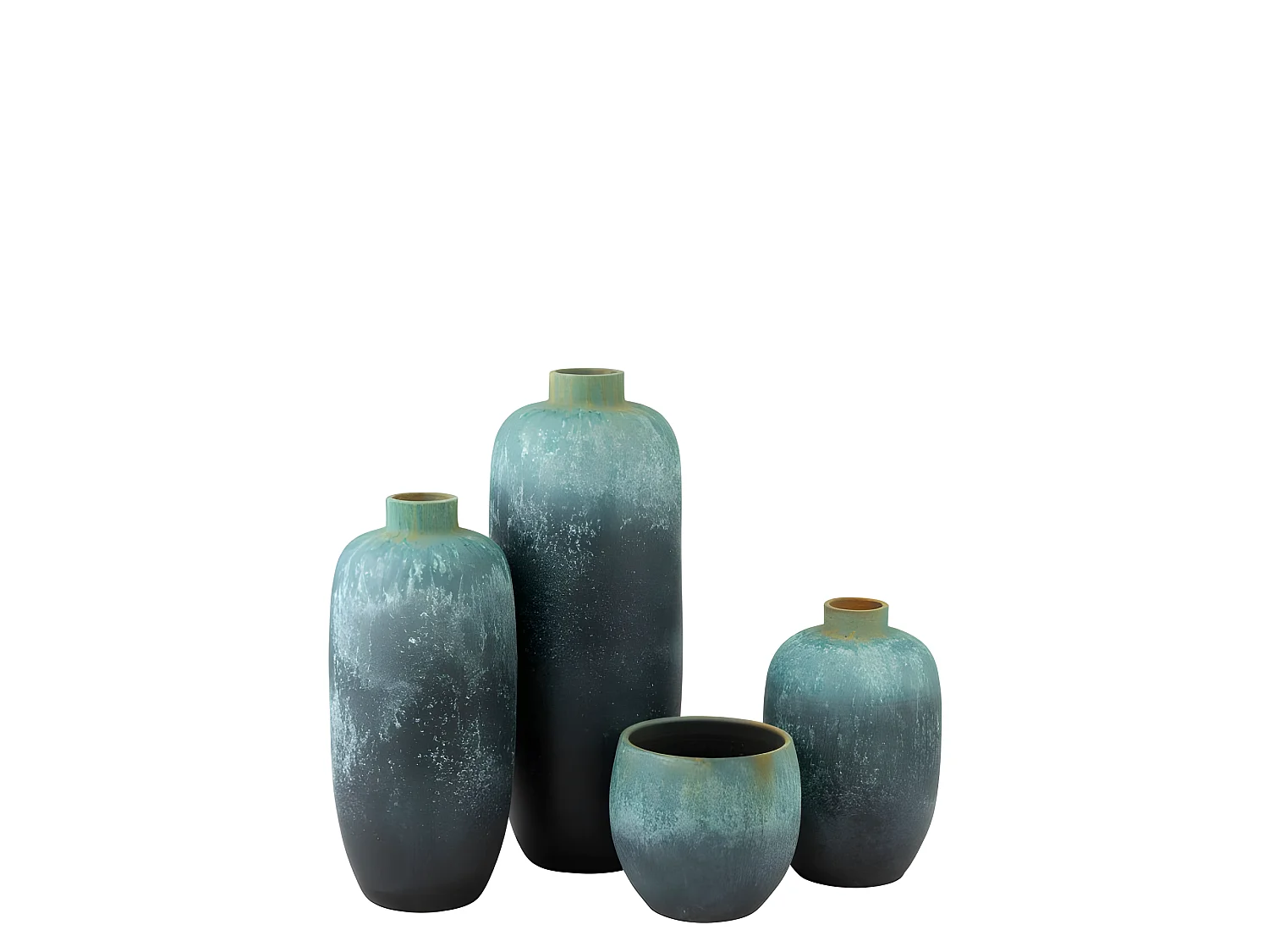 Vase Design en Céramique "Vintage" 93cm Bleu