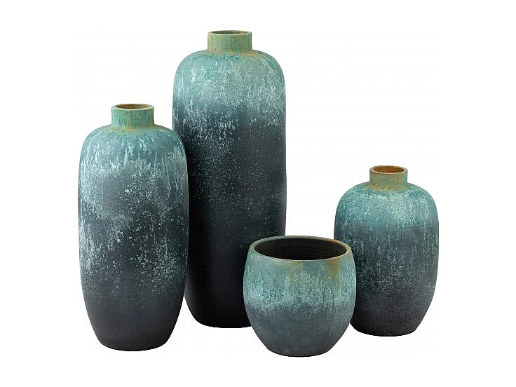 Vase Design en Céramique "Vintage" 93cm Bleu