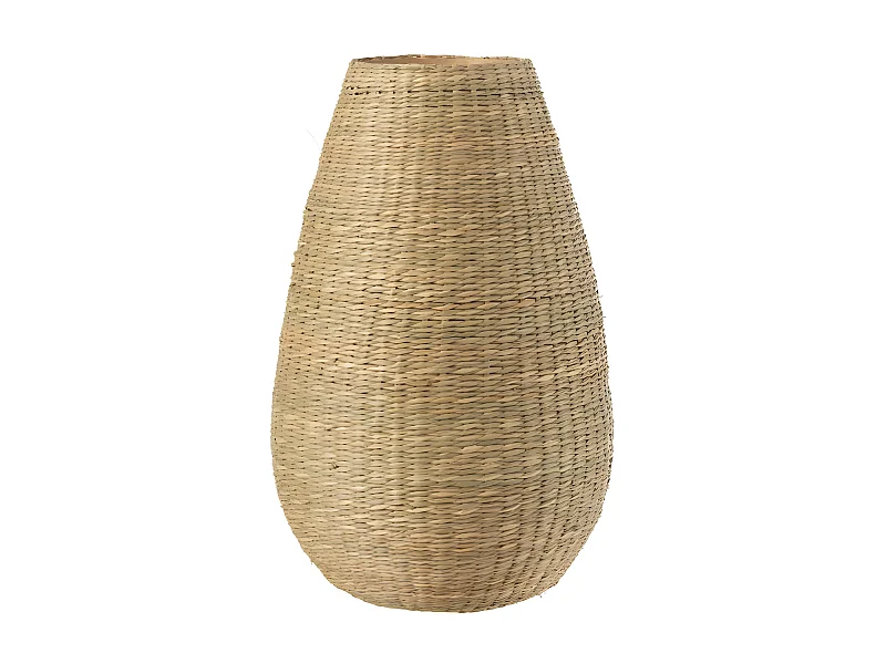 Vaso grande in legno naturale 25x25x46 cm