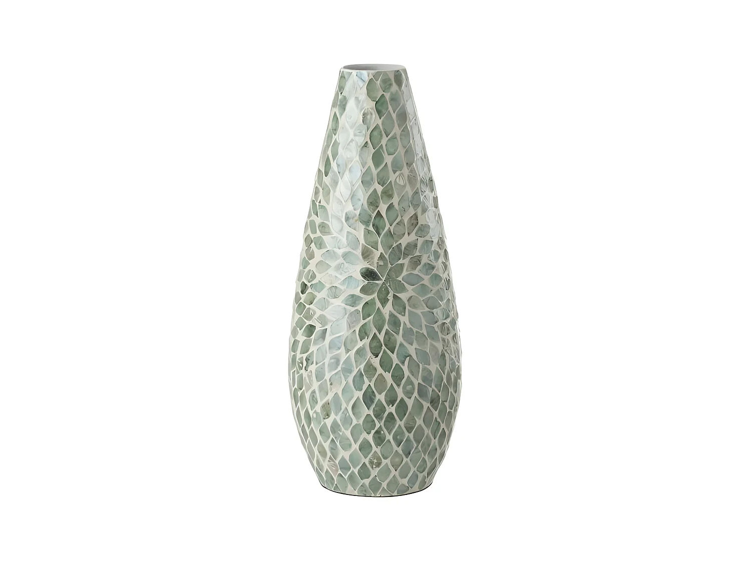 Vase Imprimé Design "Delta" 46cm Bleu Clair