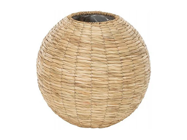 Vase Boule Design en Paille "Yumi" 35cm Naturel