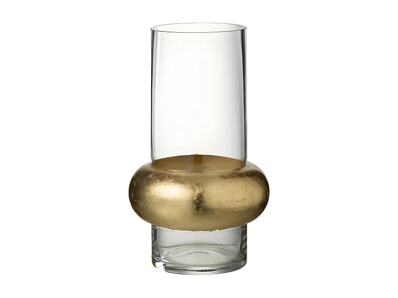 Vase Déco "Bague Cylindrique" 25cm Transparent