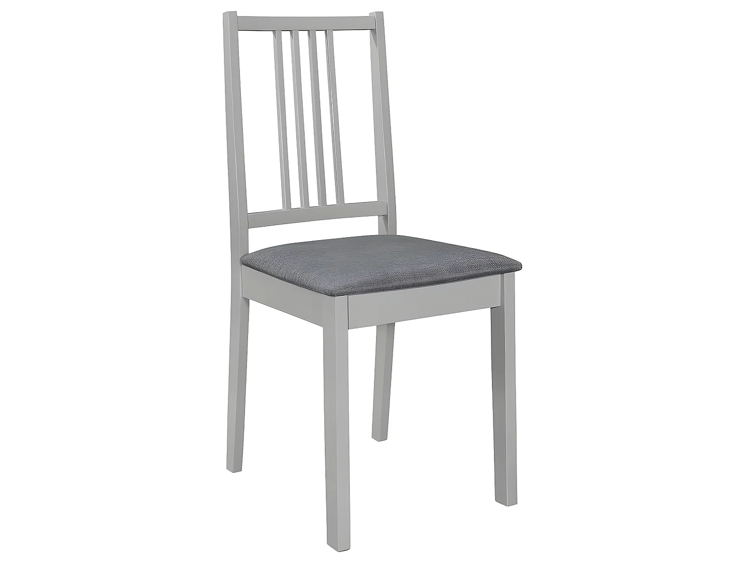 Lot de 4 chaises de salle à manger cuisineà dîner avec coussins gris bois solide CDS022102