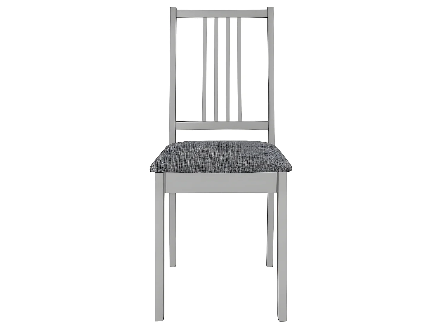 Lot de 4 chaises de salle à manger cuisineà dîner avec coussins gris bois solide CDS022102
