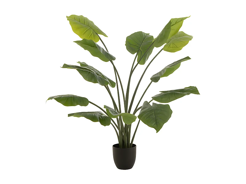 Plante Artificielle "Taro Sauvage" 123cm Vert