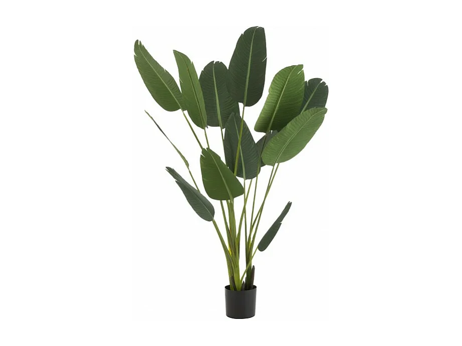 Plante Artificielle en Pot "Strelitzia" 189cm Vert