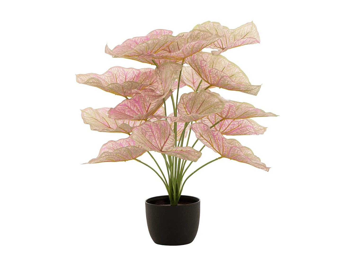 Plante Artificielle en Pot "Caladium" 57cm Rose Clair