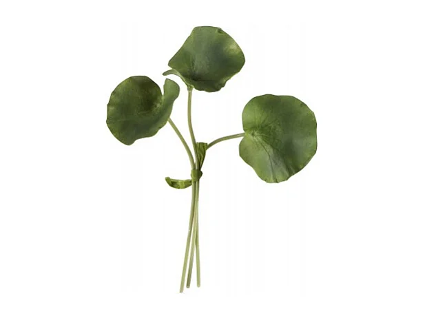 Bouquet feuilles de lotus artificiel en plastique vert 16x12x23 cm