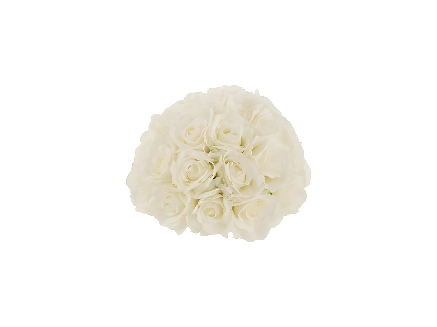 Boule de Fleurs Artificielles "Roses" 29cm Blanc