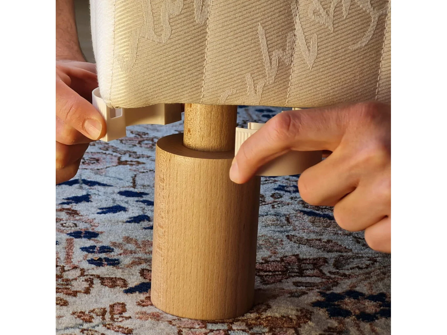 4 pieds anti-punaises BUGSAFE 15 cm bague blanc