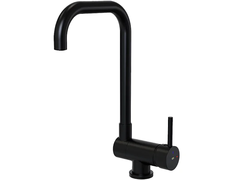 New Oslo mitigeur évier noir rabattable - Essebagno