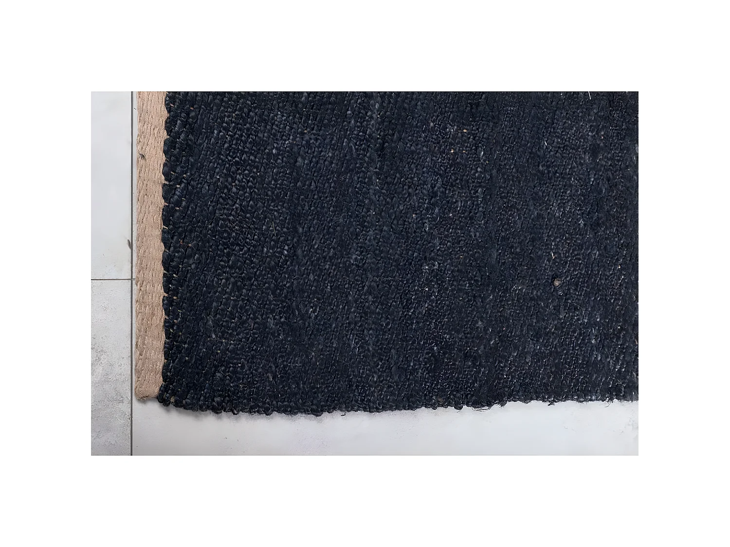 Kali vloerkleed 300x200 cm jute zwart.