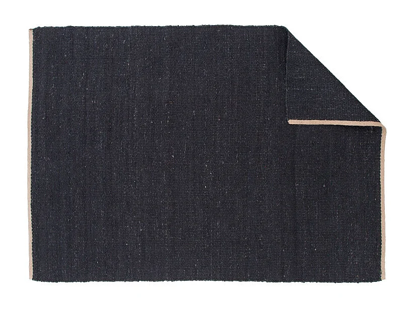 Tapis Déco en Jute "Kali" 170x240cm Noir