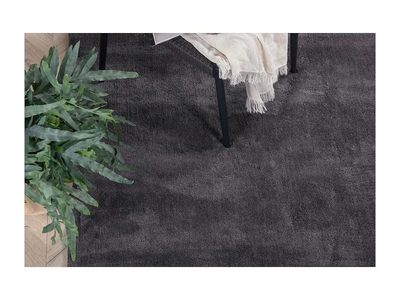 Tapis Déco "Undra" 170x240cm Gris Foncé