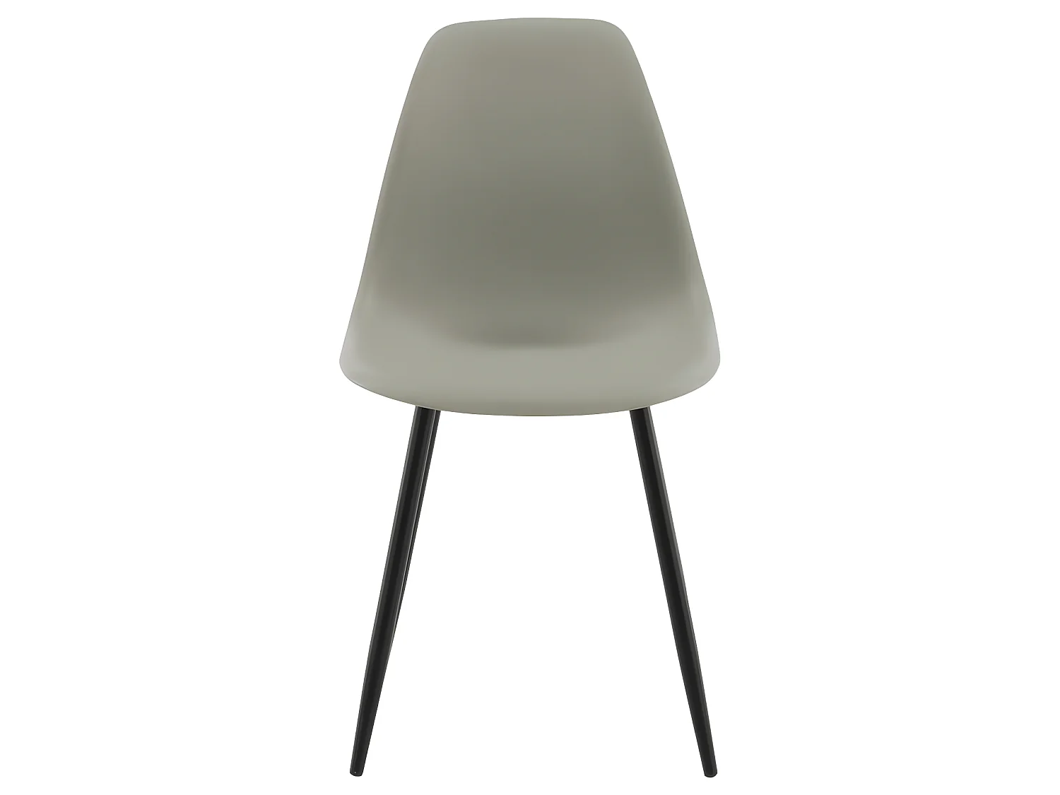 Chaises à manger lot de 2 Polar plastique gris et noir