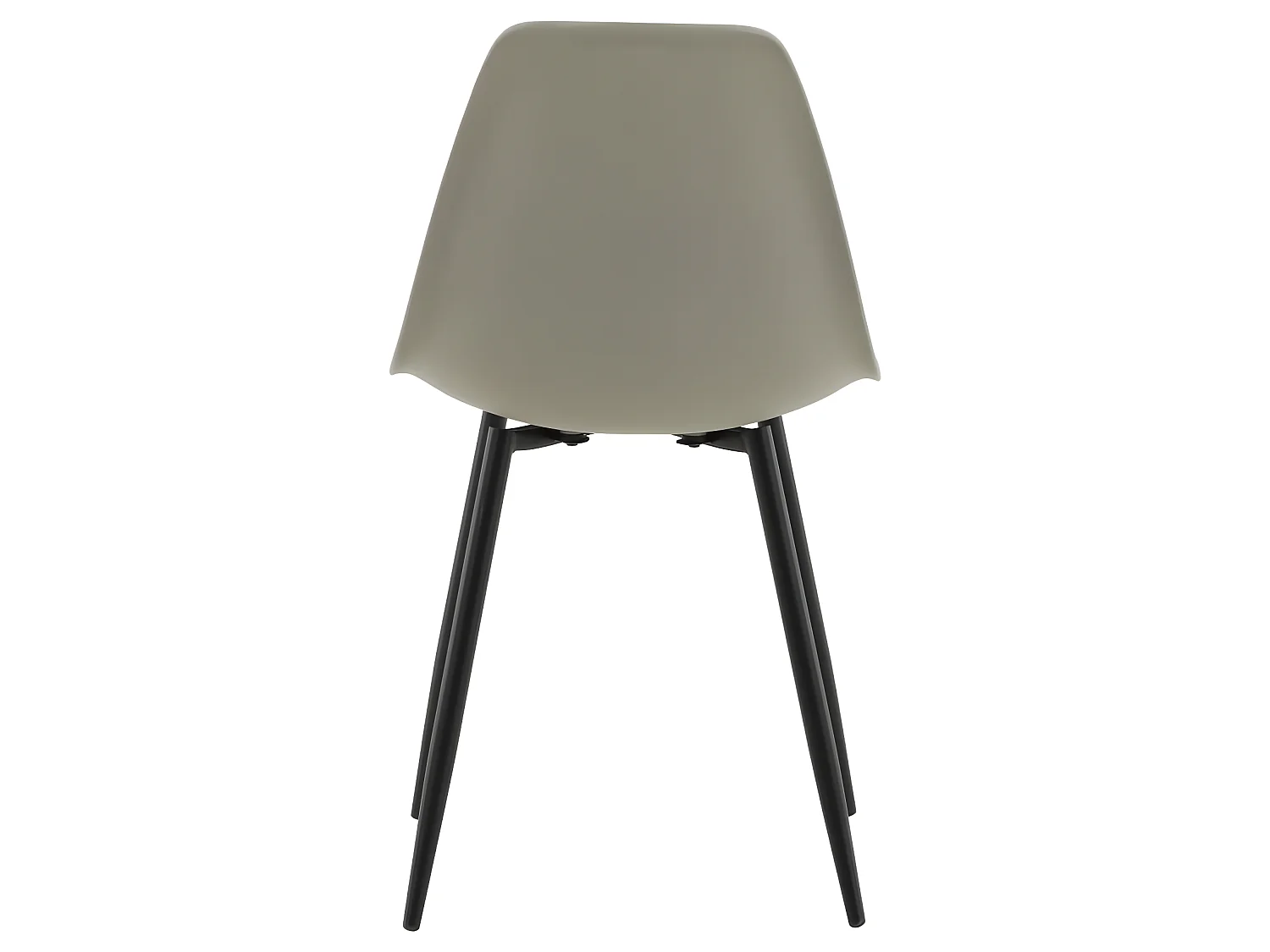 Chaises à manger lot de 2 Polar plastique gris et noir