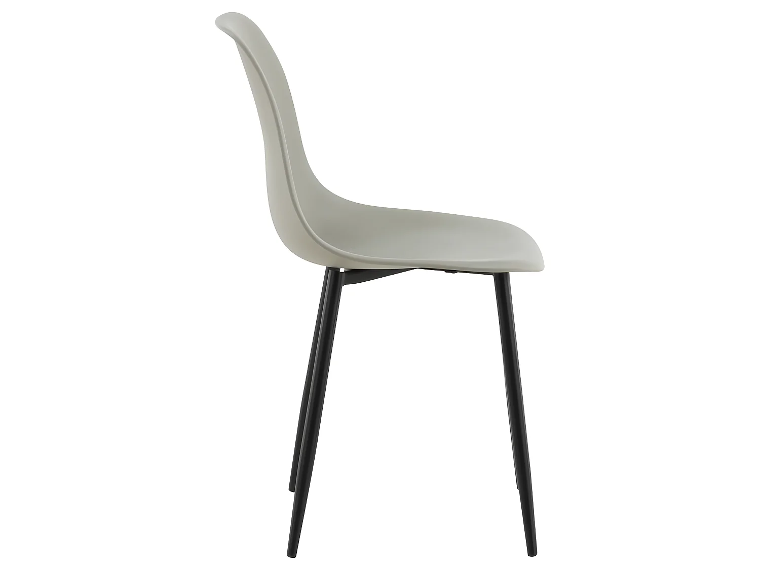 Chaises à manger lot de 2 Polar plastique gris et noir