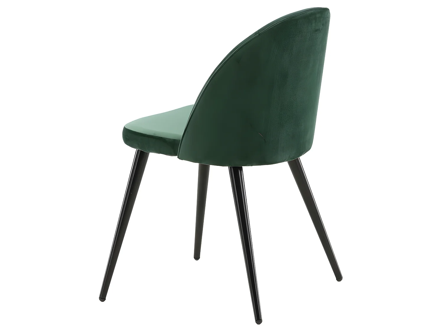 Velvet eetkamerstoel velours groen, zwart.