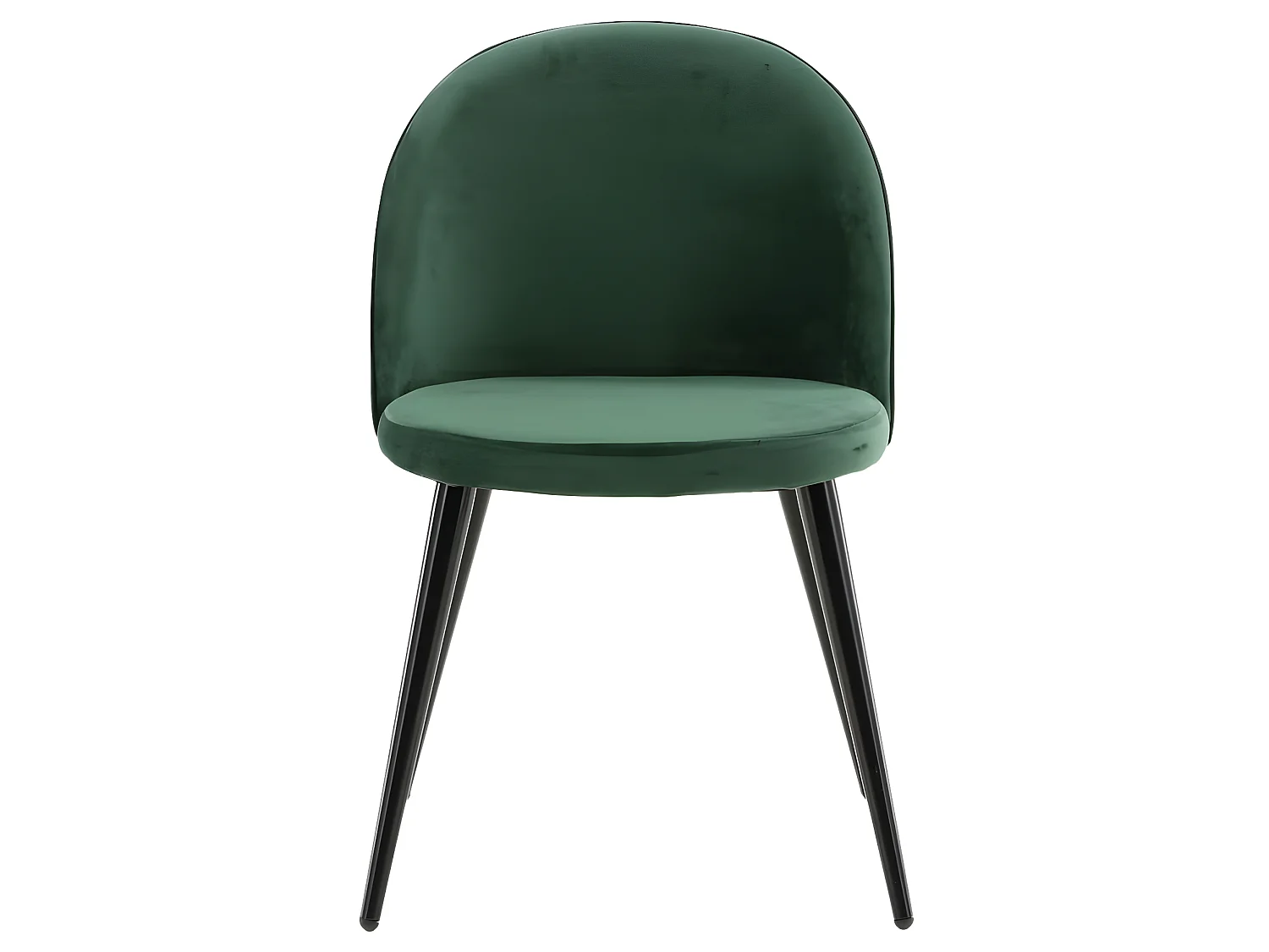 Chaises à manger lot de 2 Velvet velours noir/vert