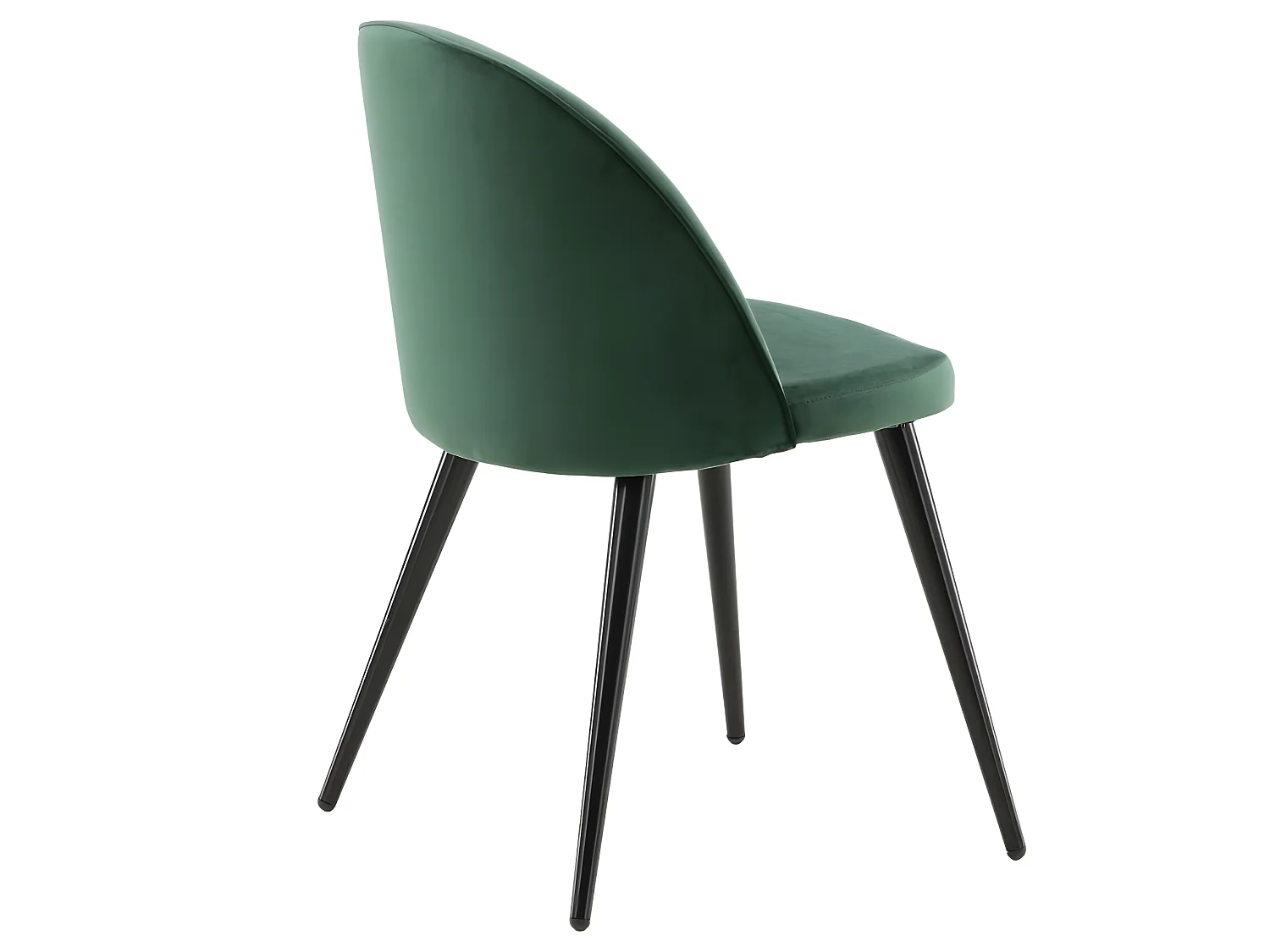 Chaises à manger lot de 2 Velvet velours noir/vert