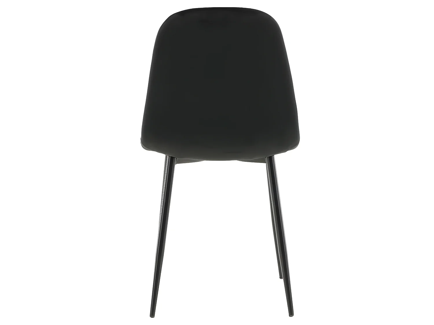 Polar eetkamerstoel velours zwart.