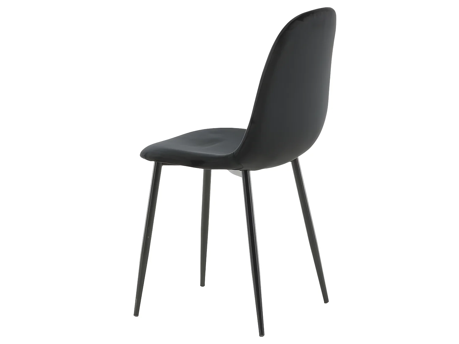 Chaises à manger lot de 2 Polar velours noir
