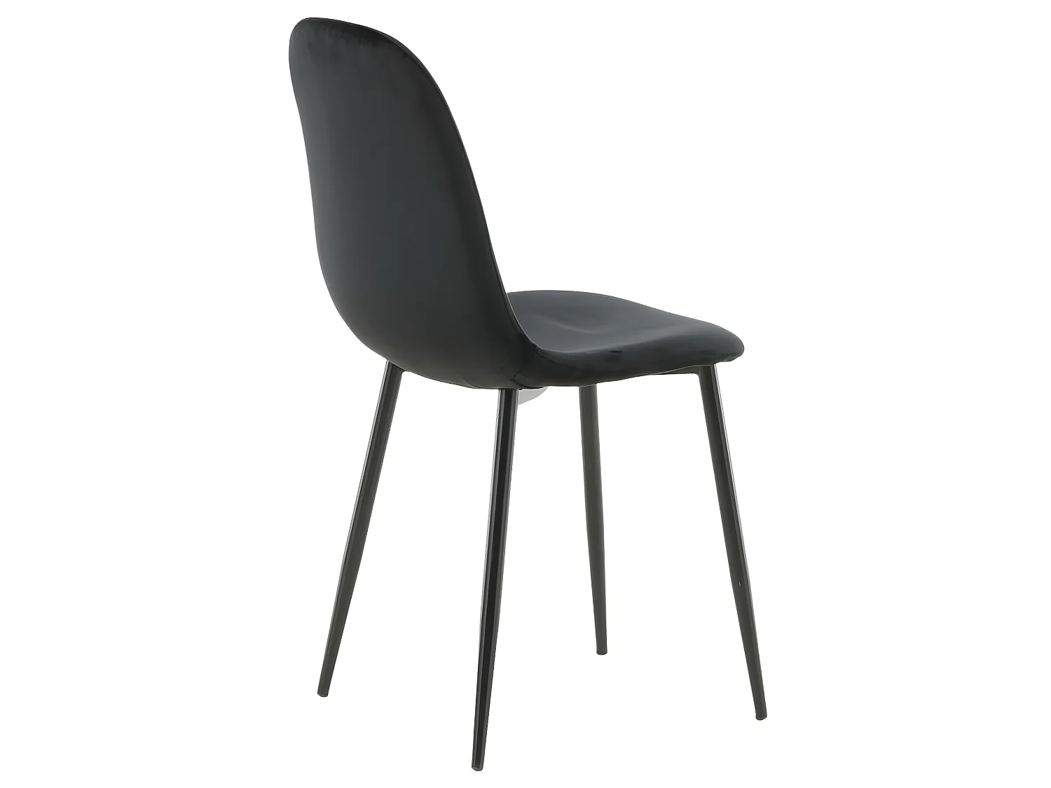 Chaises à manger lot de 2 Polar velours noir