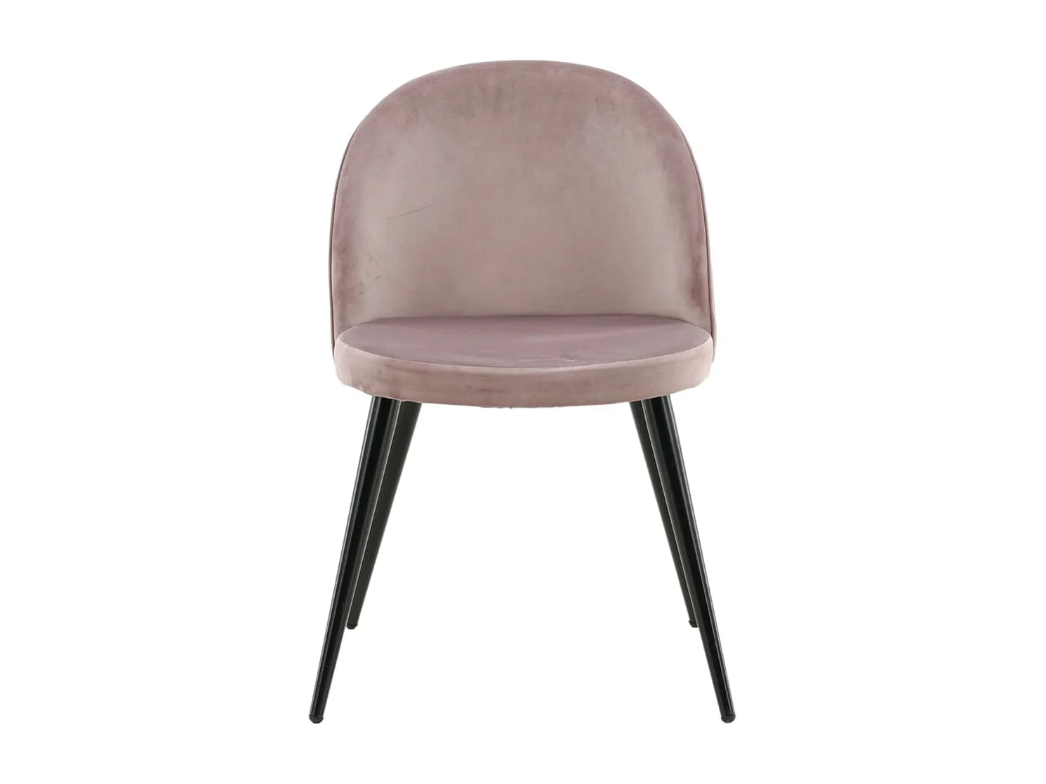 Chaises à manger lot de 2 Velvet noir et rose poussiéreux