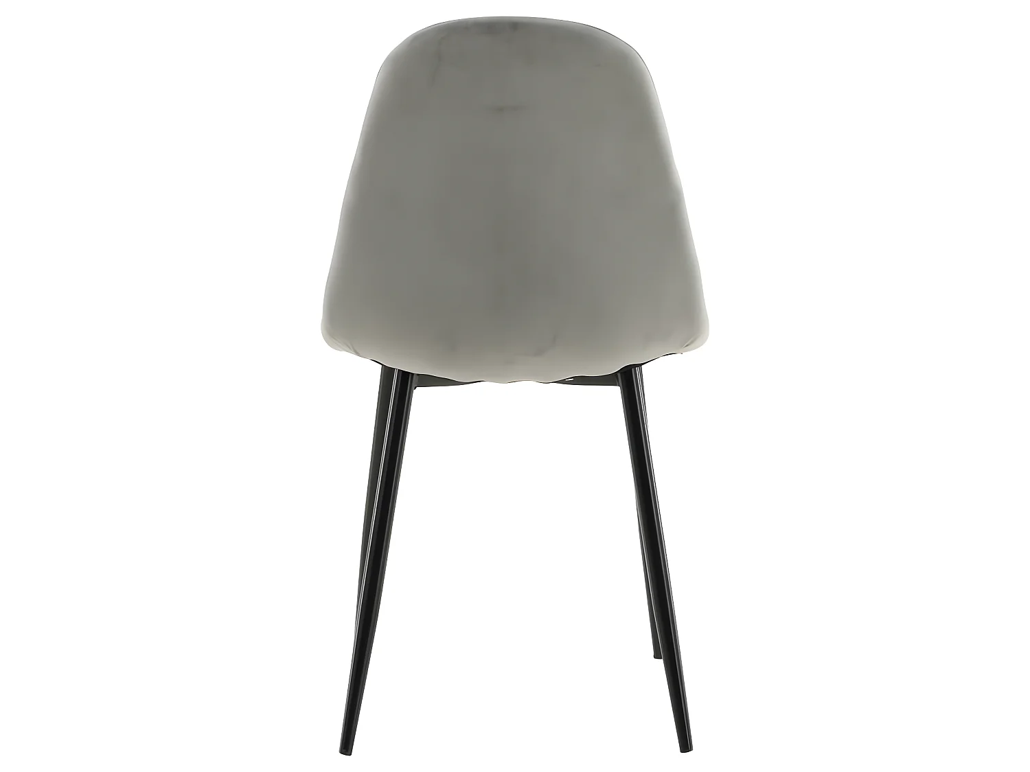 Chaises à manger lot de 2 Polar velours gris et noir