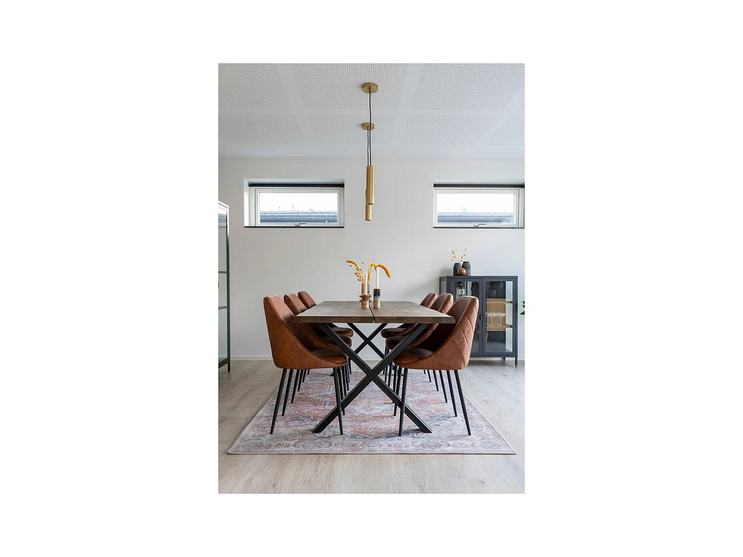 Porto eetkamerstoel bruin, zwart.