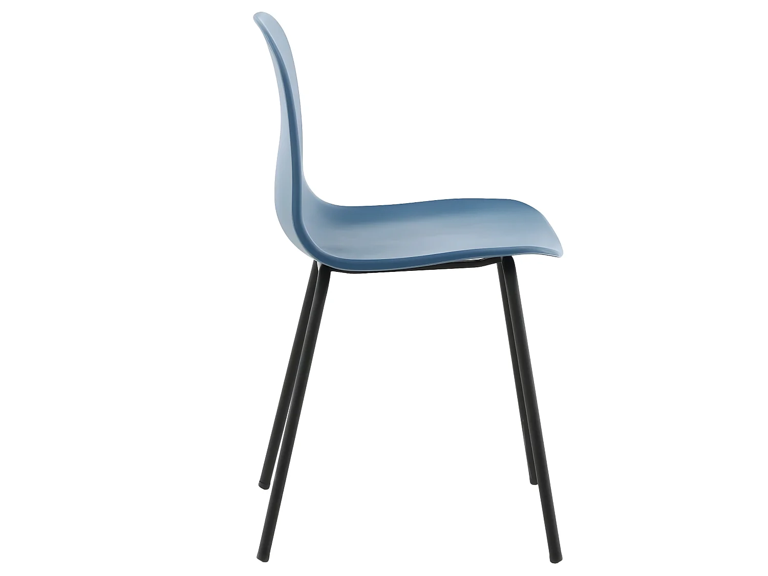 Artic eetkamerstoel blauw, zwart.