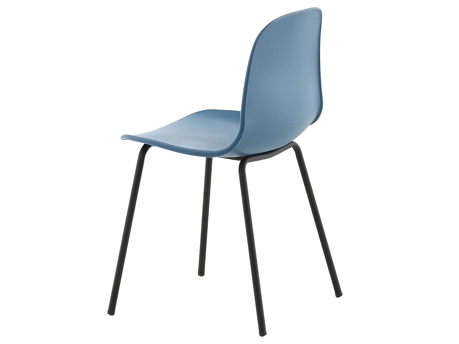 Artic eetkamerstoel blauw, zwart.