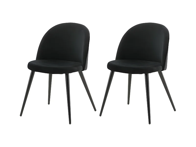 Velvet Esszimmerstuhl Velour schwarz.