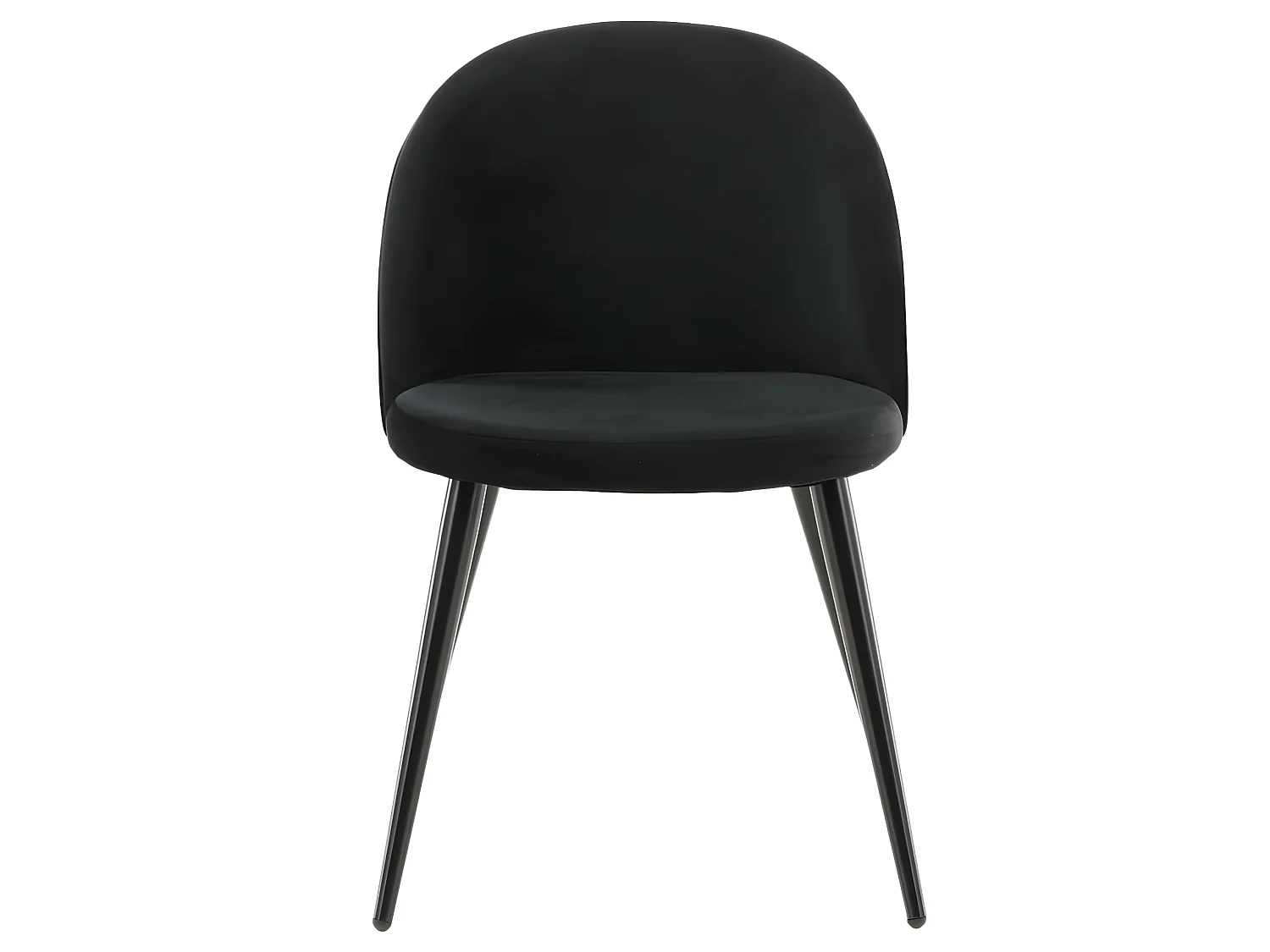 Velvet Esszimmerstuhl Velour schwarz.