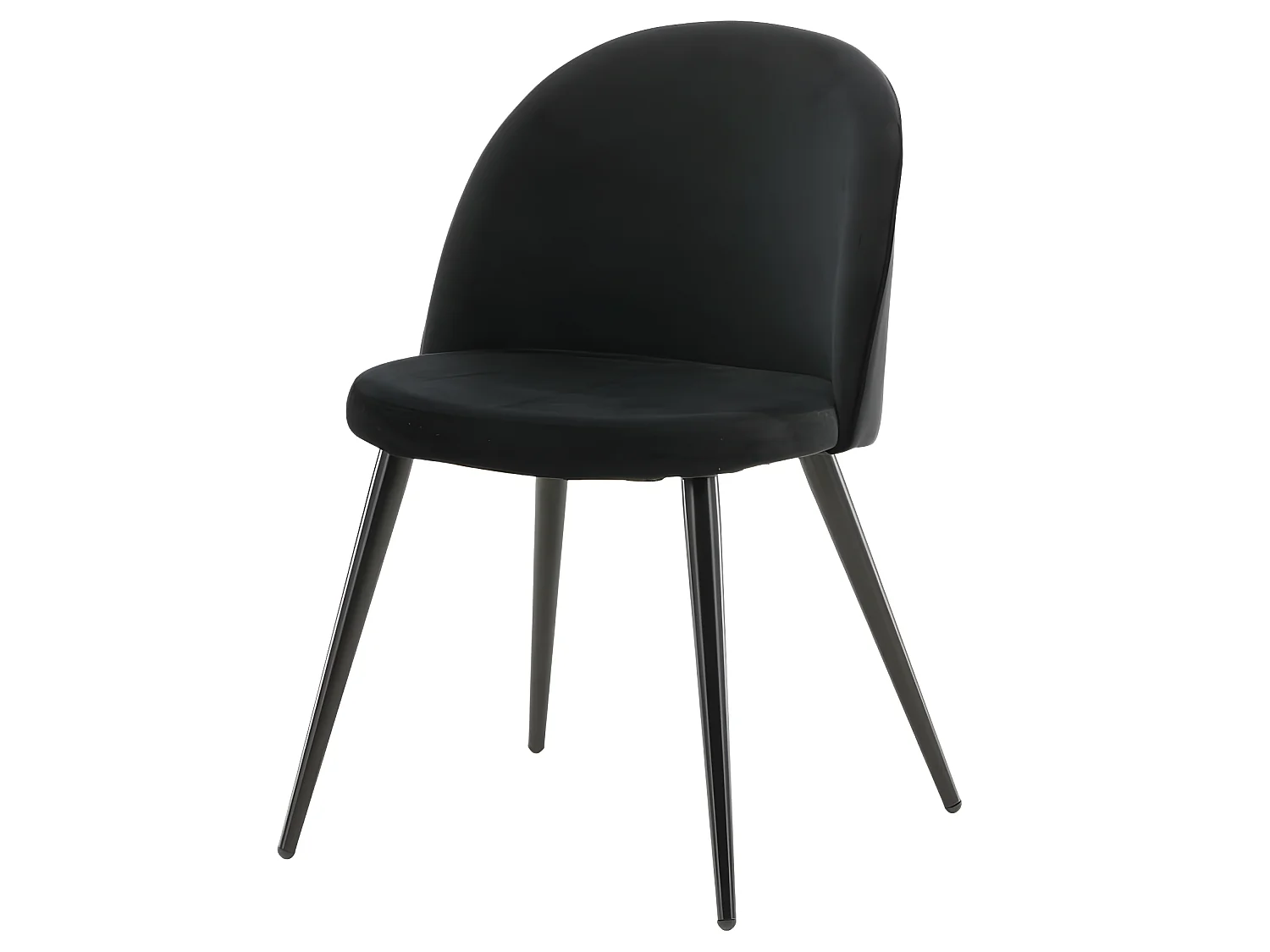 Velvet Esszimmerstuhl Velour schwarz.