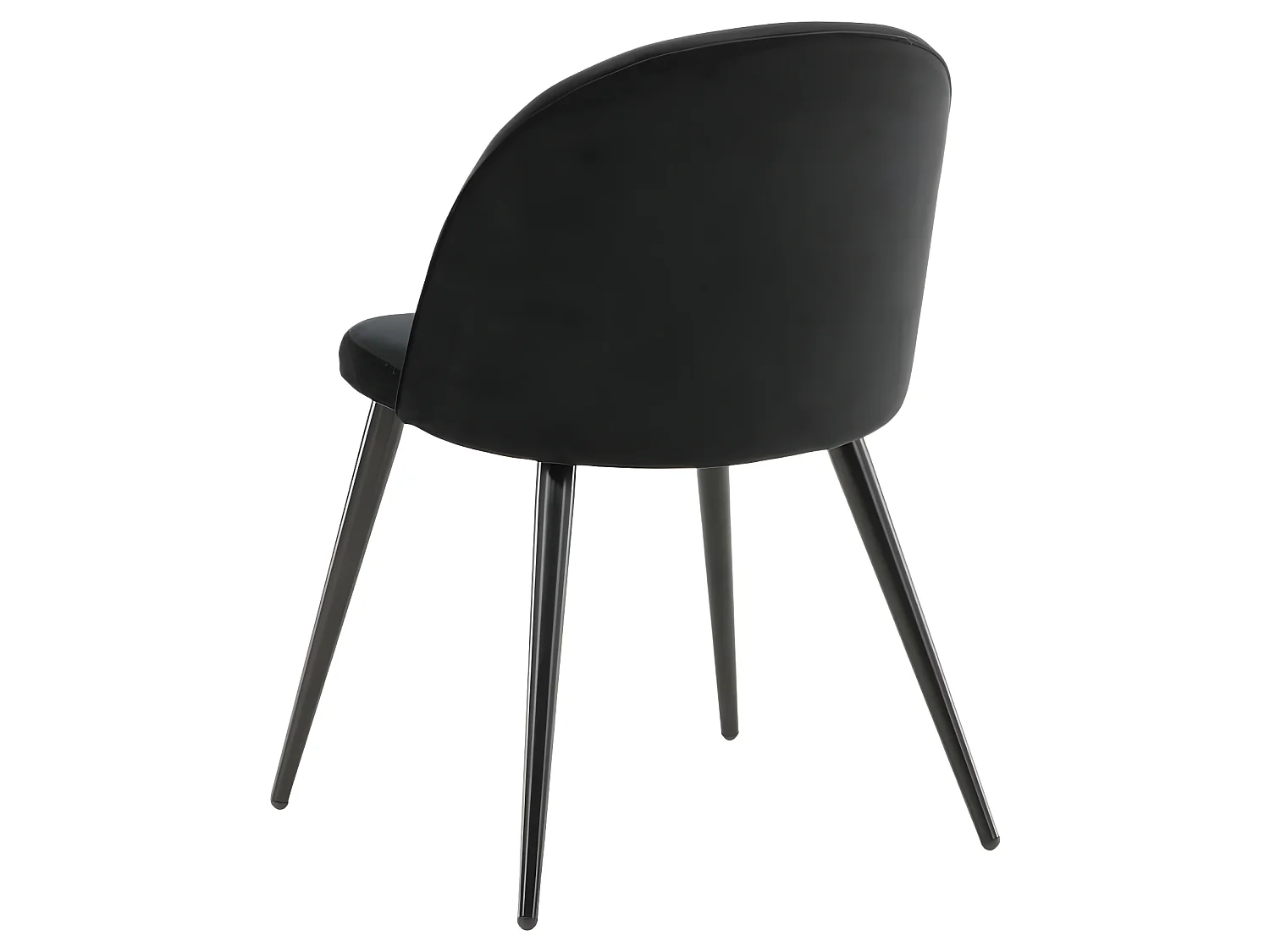 Velvet Esszimmerstuhl Velour schwarz.