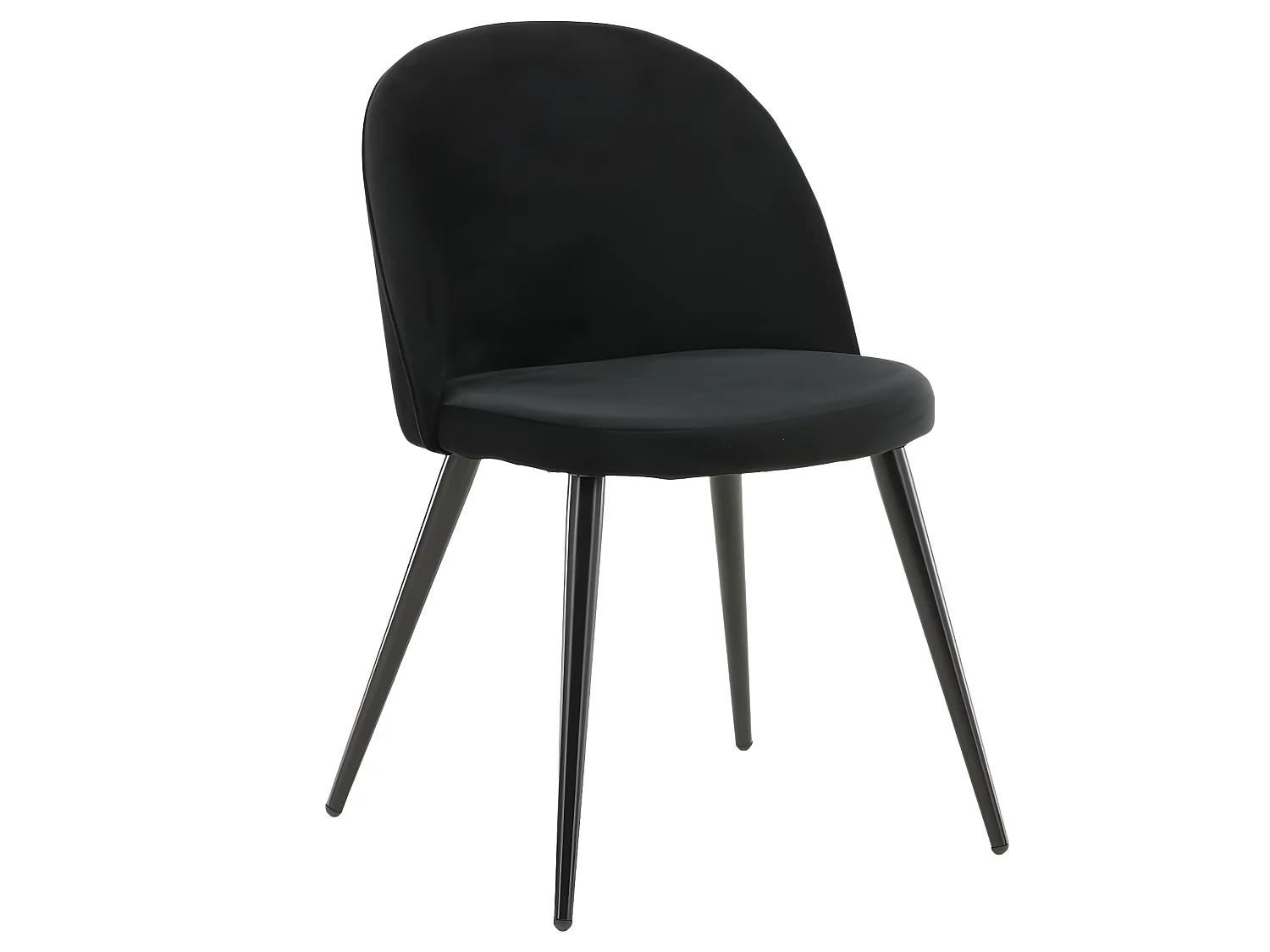 Chaises à manger lot de 2 Velvet velours noir