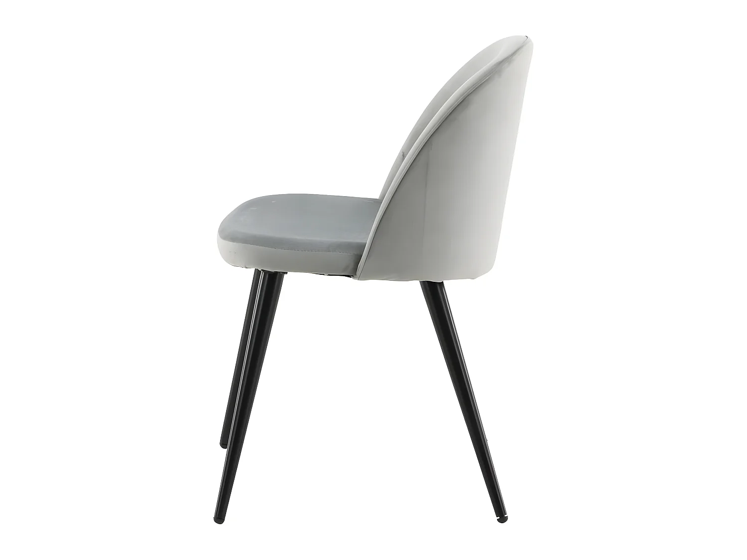 Velvet eetkamerstoel velours lichtgrijs.