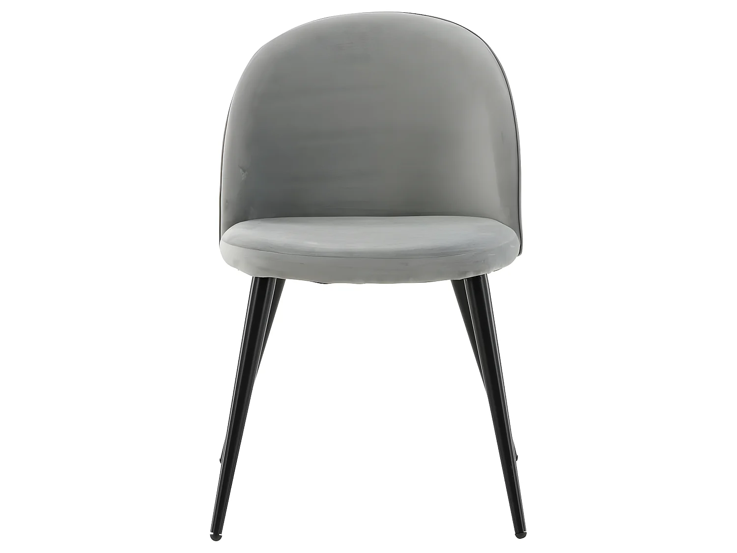 Chaises à manger lot de 2 Velvet velours noir/gris