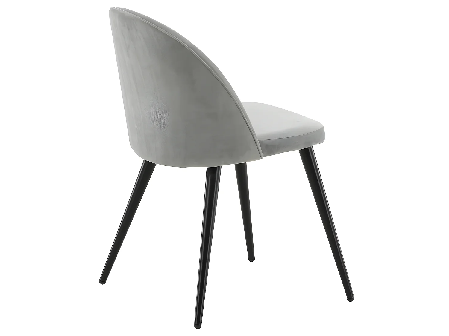 Chaises à manger lot de 2 Velvet velours noir/gris