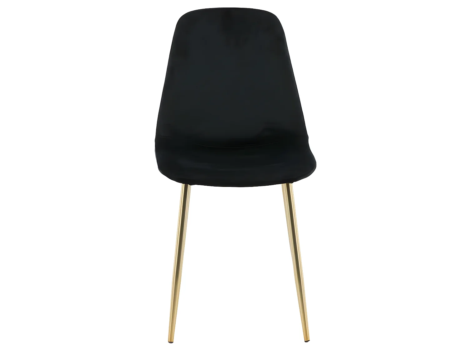 Chaises à manger lot de 2 Polar velours noir et laiton