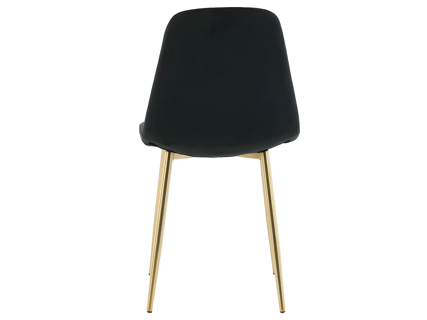 Chaises à manger lot de 2 Polar velours noir et laiton