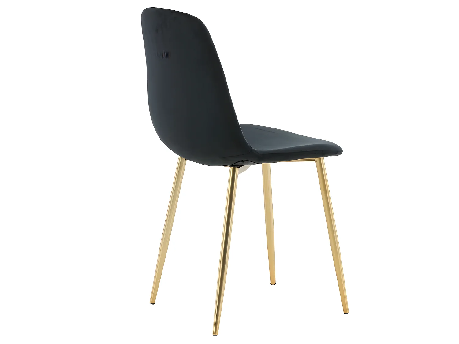 Chaises à manger lot de 2 Polar velours noir et laiton