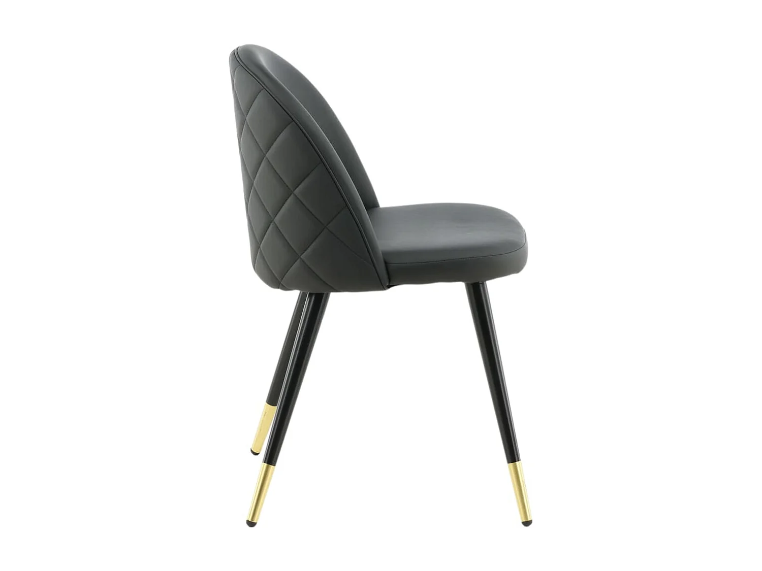 Velvet eetkamerstoel PU kunstleer zwart.