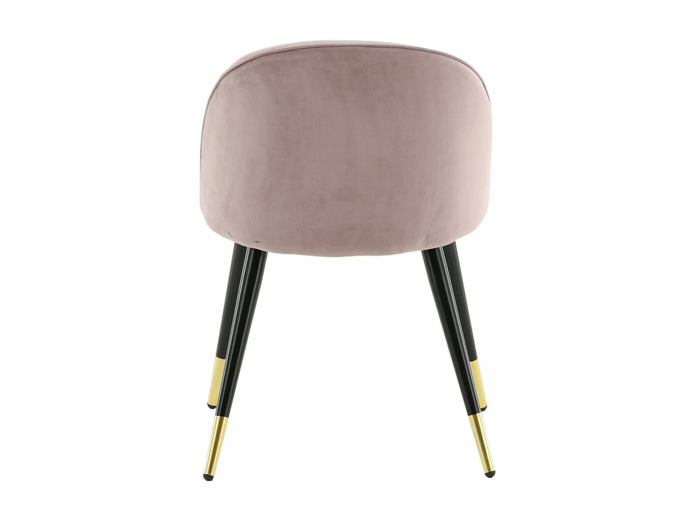 Velvet eetkamerstoel velours roze, zwart, messing decor.
