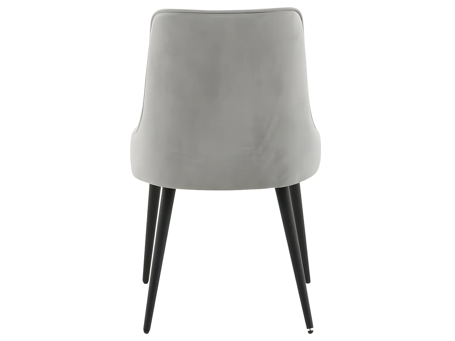 Venture Home Sedie Pranzo 2pz Velvet Deluxe Velluto Grigio Chiaro Nero