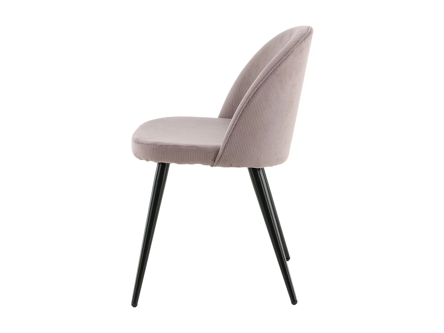 Velvet eetkamerstoel fluweel roze, zwart.