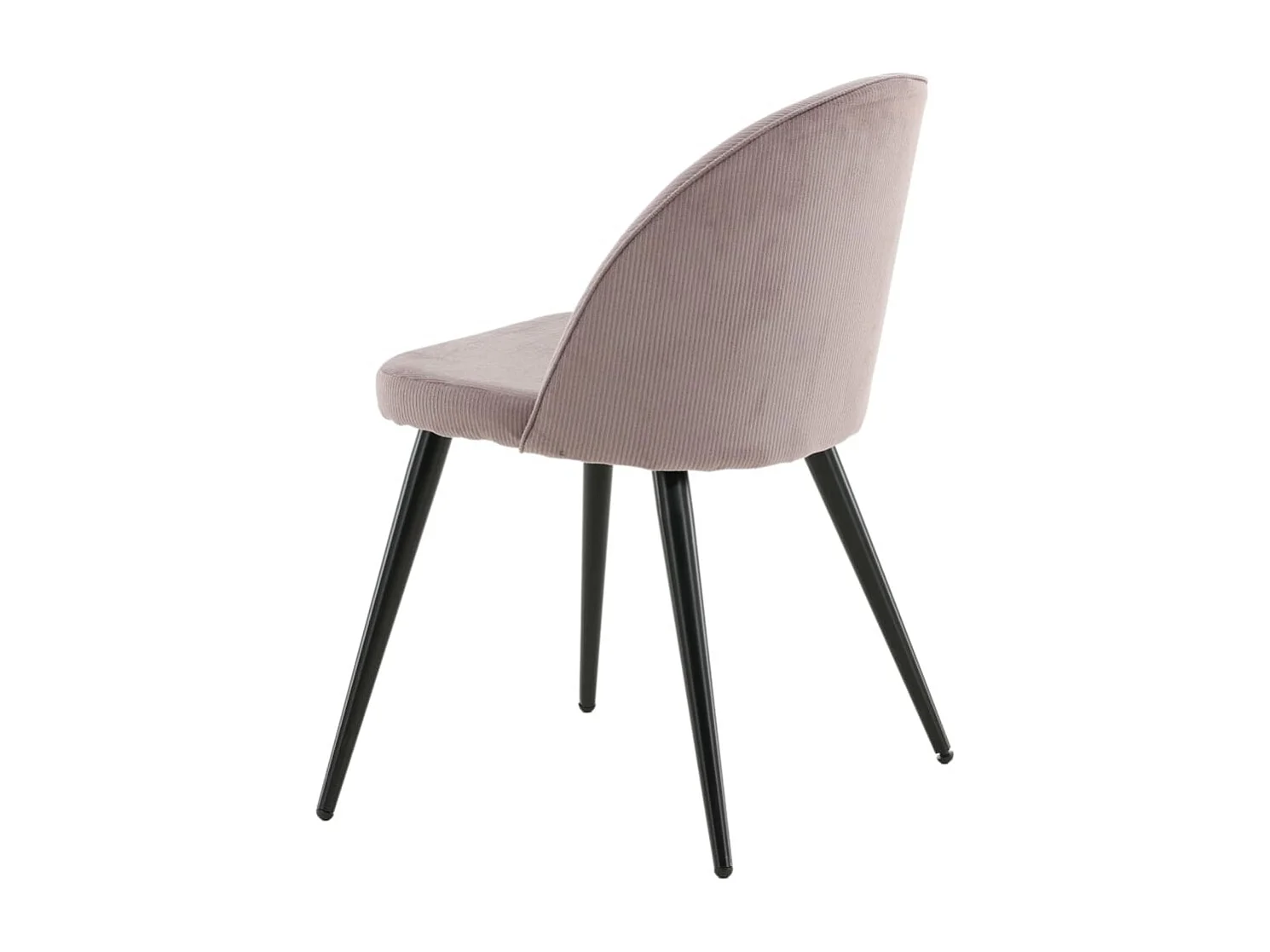 Velvet eetkamerstoel fluweel roze, zwart.