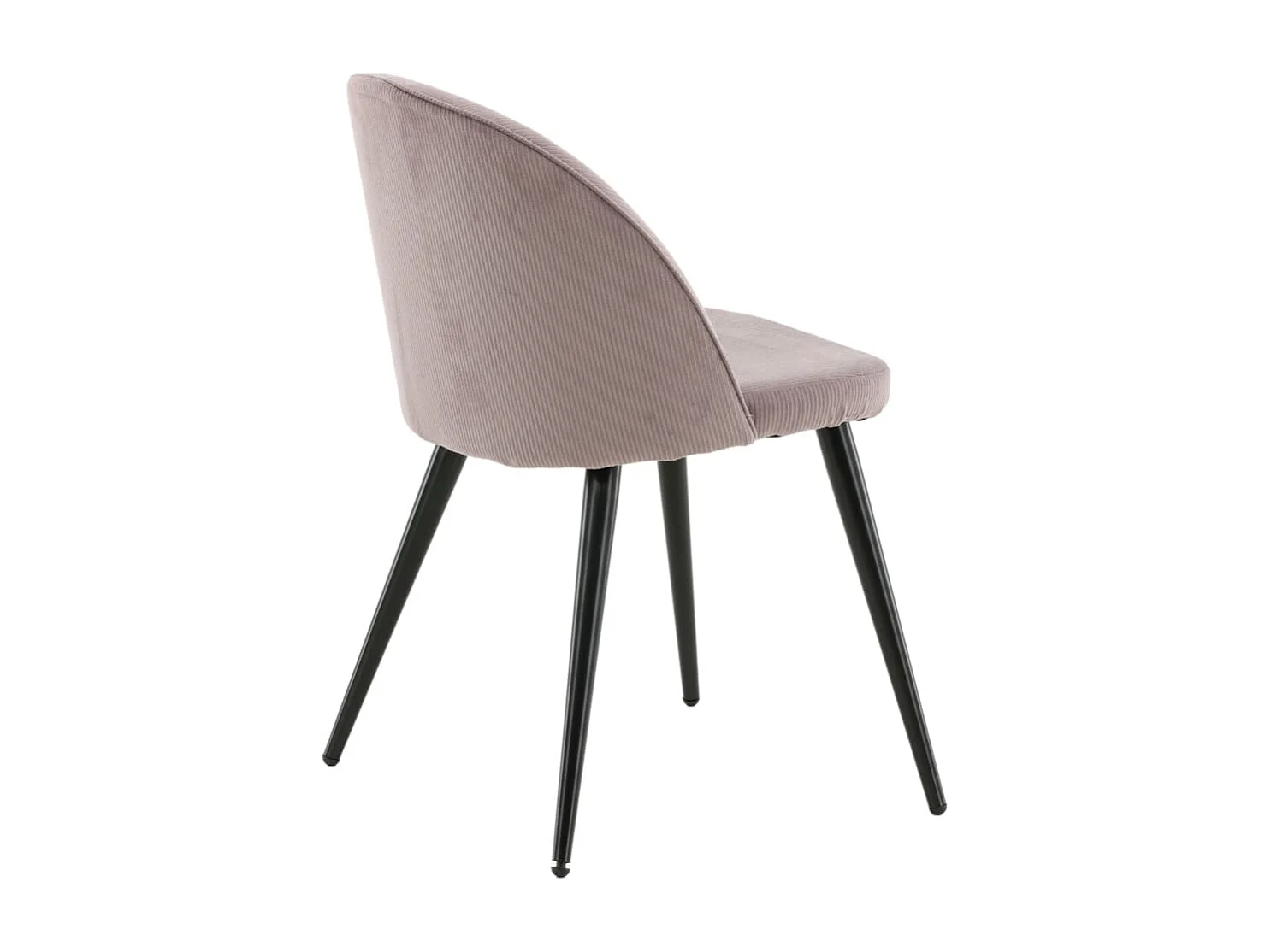 Velvet eetkamerstoel fluweel roze, zwart.