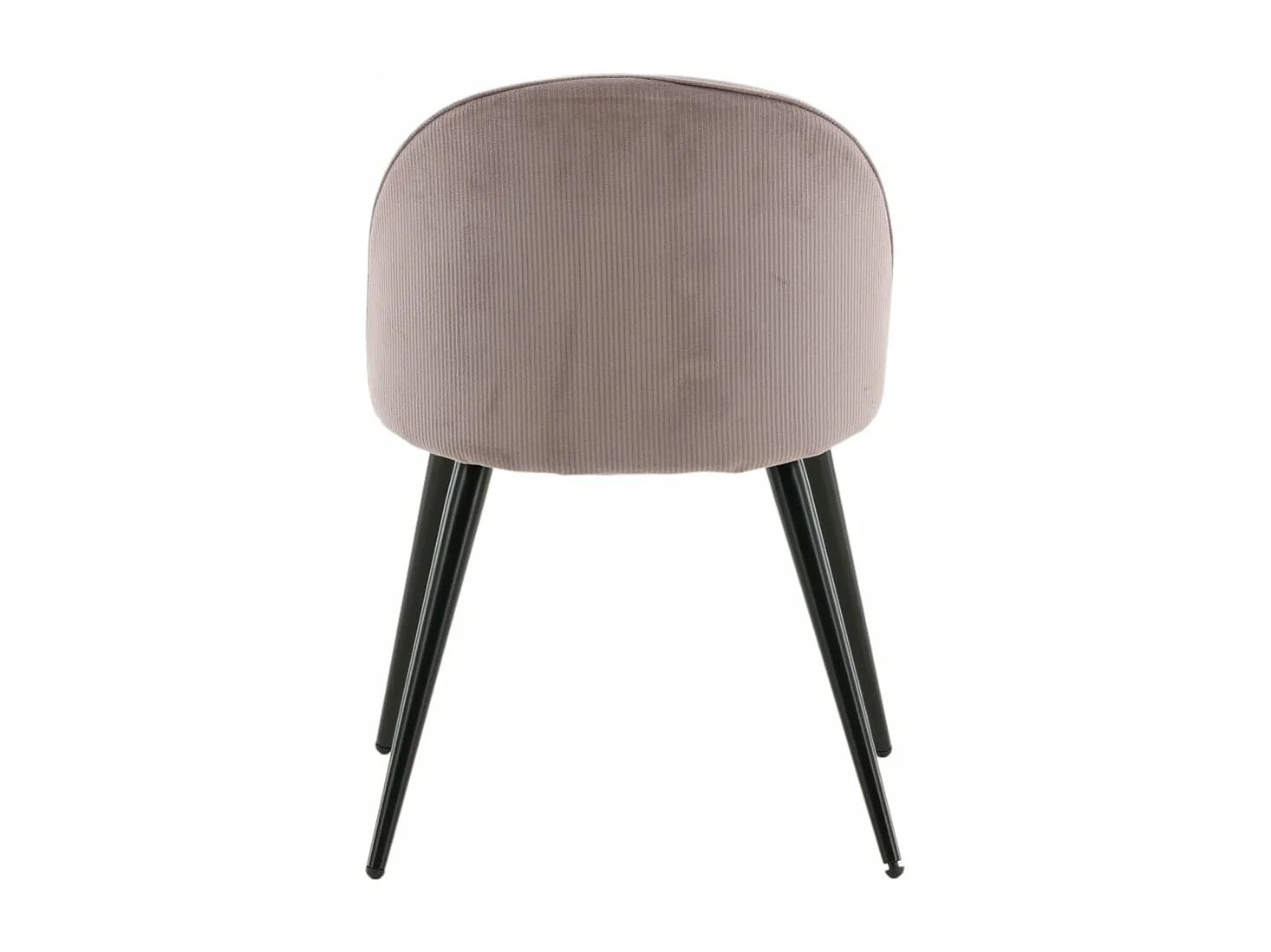 Chaises à manger lot de 2 Velvet noir et rose poussiéreux